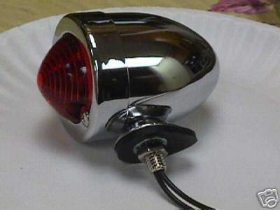 Red bullet marker light dual filament fits harley 