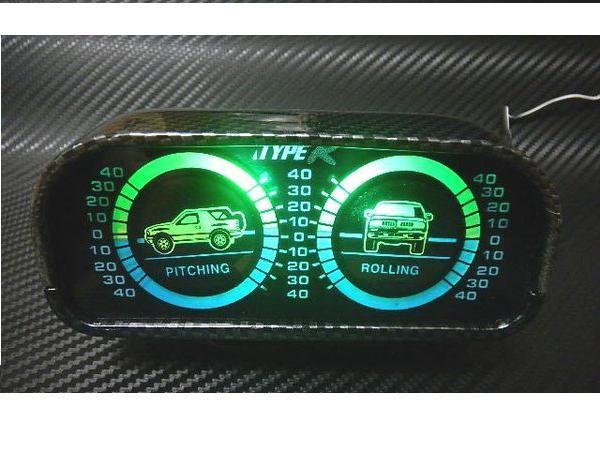 Car auto pitching & rolling meter land meter black carbon dc12v