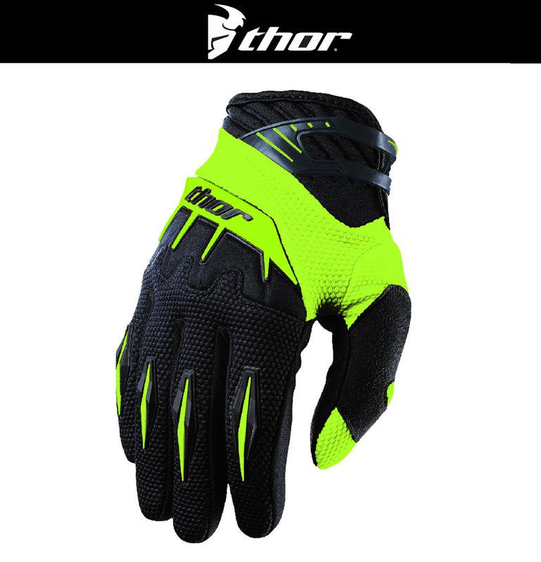 Thor spectrum green black dirt bike gloves motocross mx atv 2014