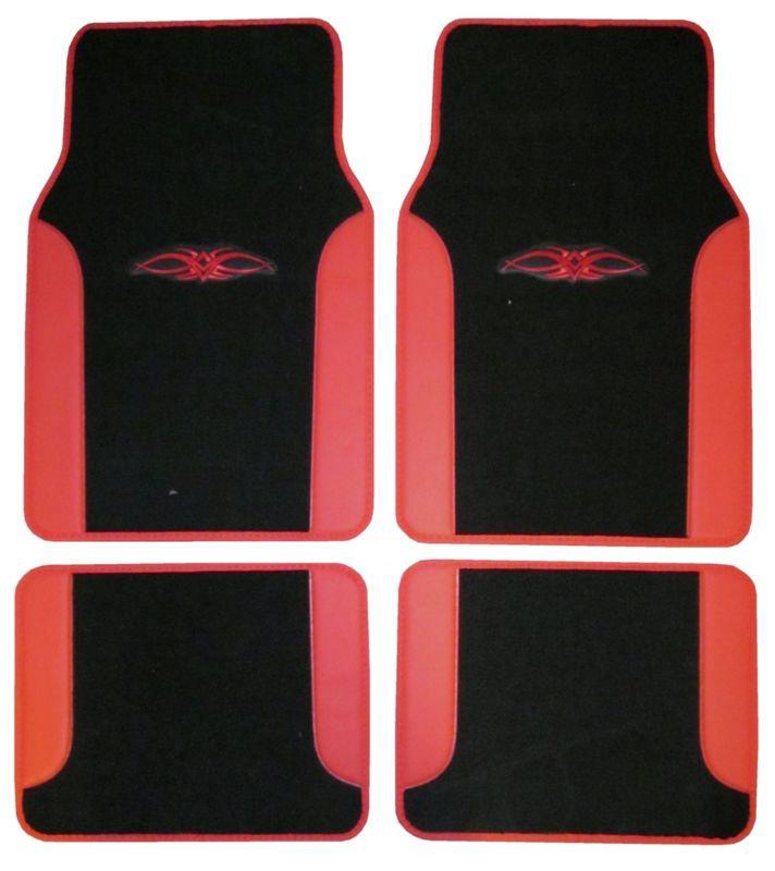 Cpr racing red black car truck suv fearsome embroidered universal floor mats m