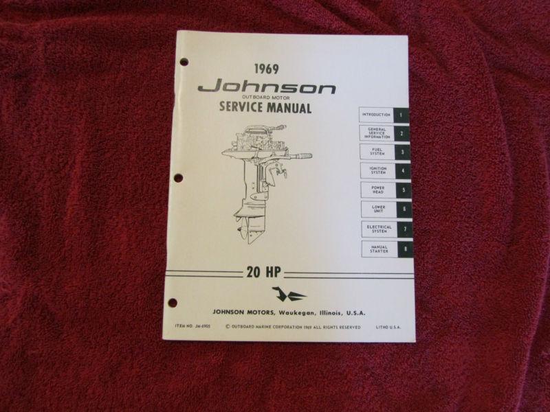 Vintage 1969 johnson 20hp service manual