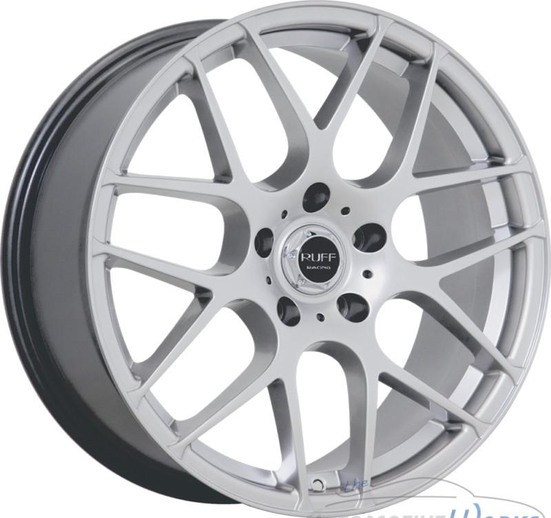 18x8 ruff r356 5x112  +38mm silver rims wheels inch 18"