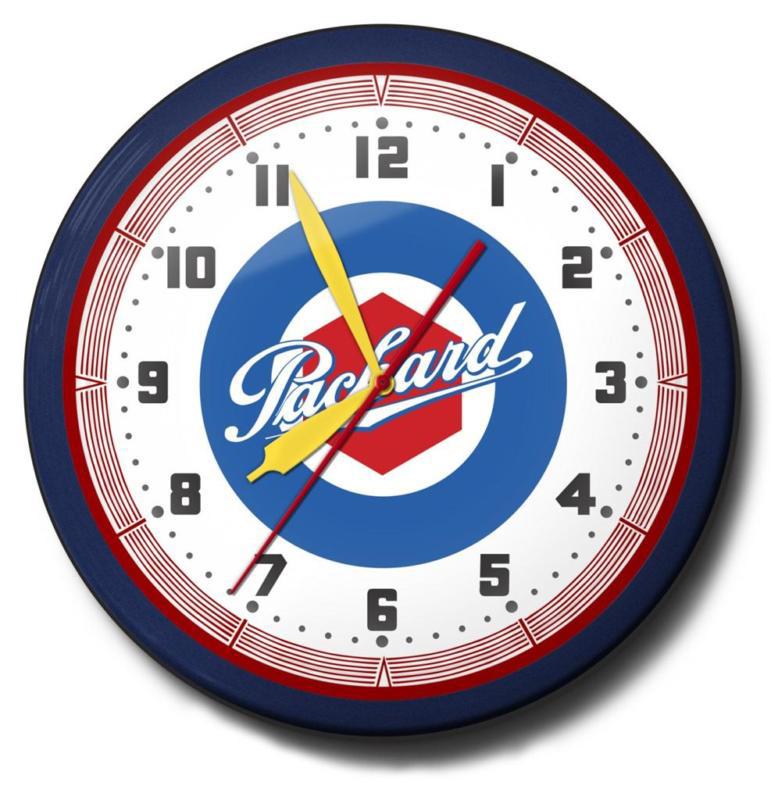 Packard retro 20 inch neon wall clock vintage car hot rod garage new