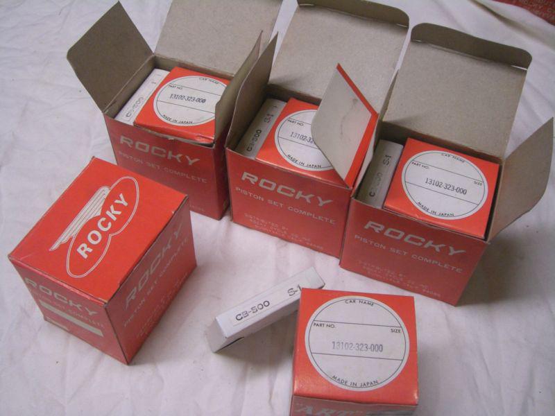 Honda cb500/4 nos piston and ring set .25mm 1st over cb 500 four 13102-323-000