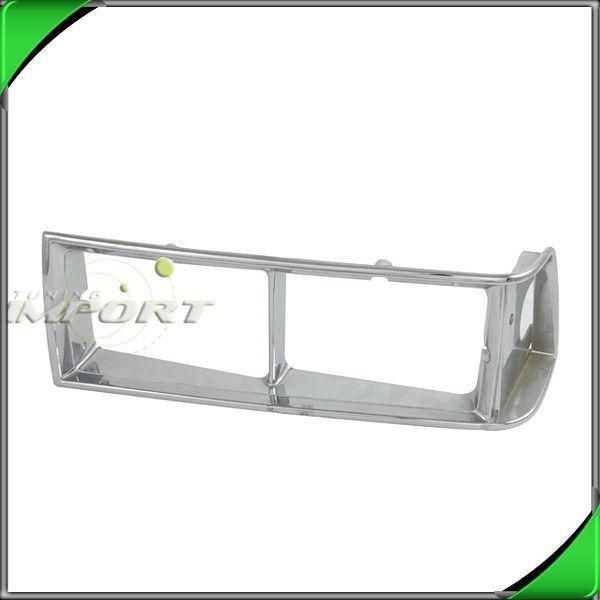 86 chevy celebrity coupe sedan 5dr head light lamp chrome frame bracket bezel lh