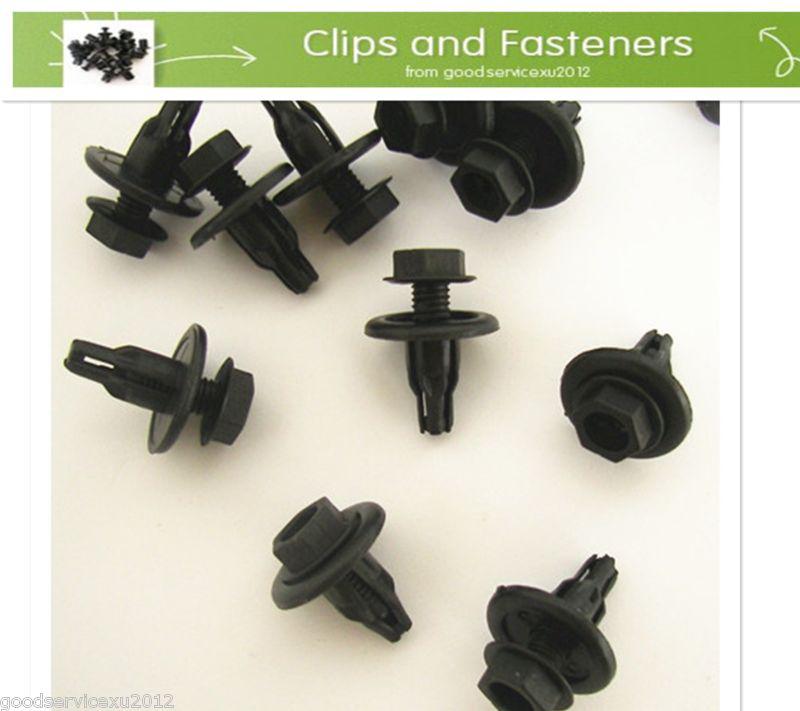 20 pcs honda acura 91516-sk7-013 splash shield retainer nylon push-type clips