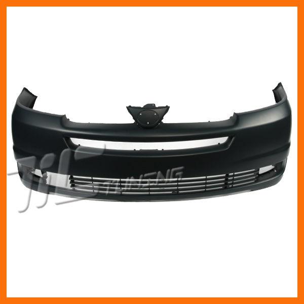 04 05 sienna front black unprimed bumper cover radar cruise sensor hole