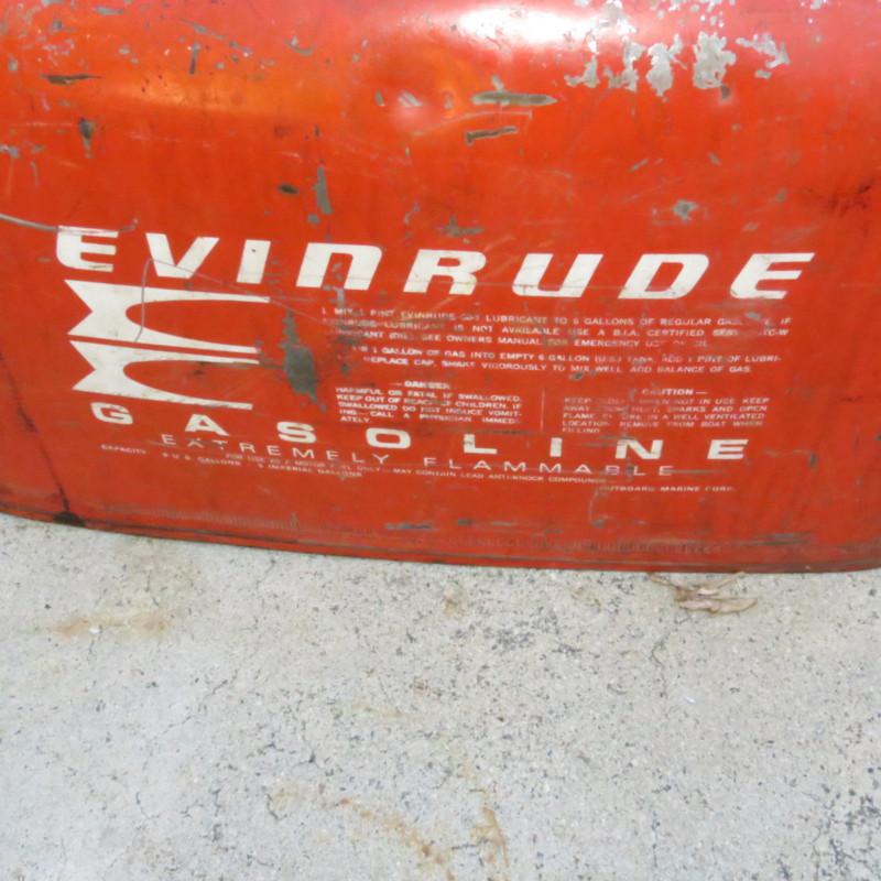 Vintage  evinrude metal gas tank can outboard boat motor 6  gallon 