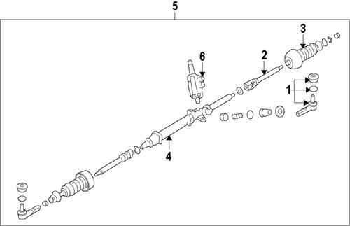 Subaru oem 34110aj035 steering gear-gear assembly