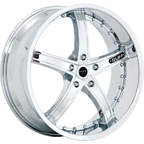 22x10 chrome ruff r953 wheels 5x120 +20 bmw x6