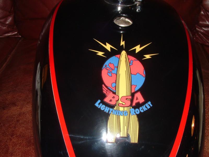 Bsa motorcycle 1964 lightning rocket gas tank vintage biker chopper