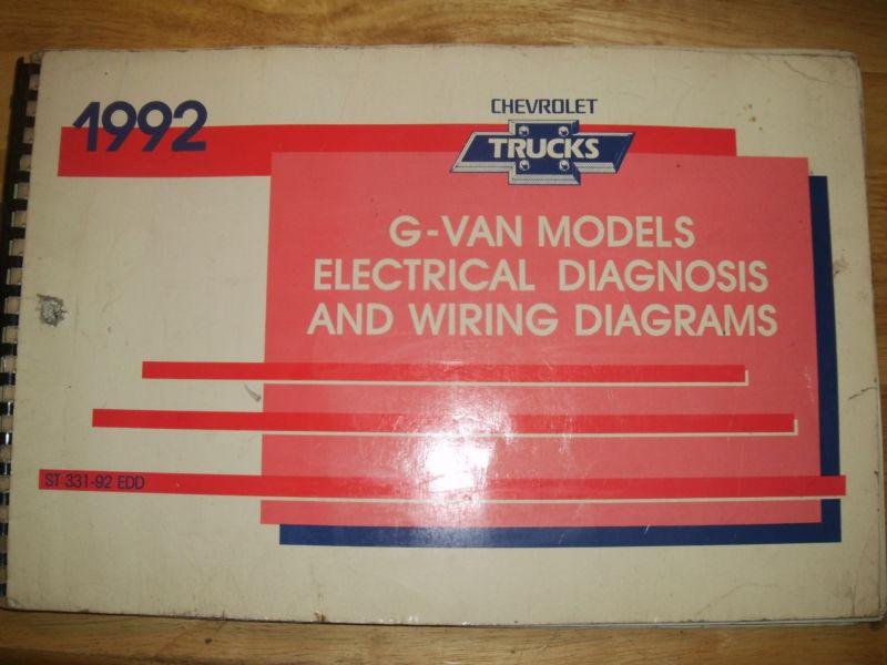 1992 chevrolet full-size van electrical diagnosis and wiring diagrams manual!