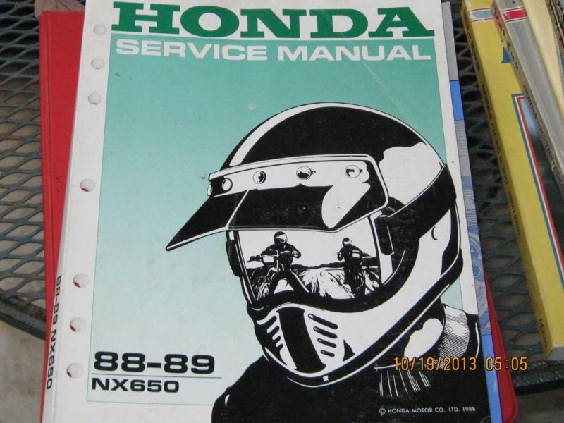  honda factory sevice manual  nx 650 1988-1989