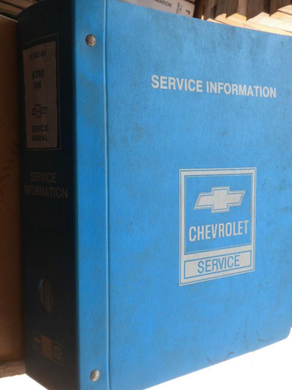 1985 chevrolet astro van minivan factory shop repair manual hard-cover gm 