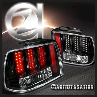 Depo 99-04 ford mustang black led tail lights rear brake lamp