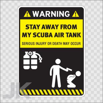 Decal stickers sign signs warning danger caution stay away air tank 0500 z4fab