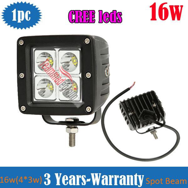 16w cree led work light offroad jeep truck motor utv 4wd atv car save 126w/18w