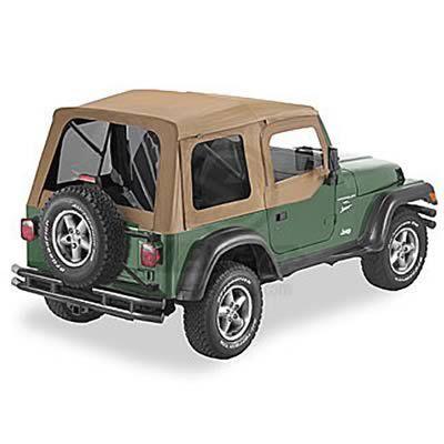 Bestop soft top supertop polymer cloth spice tinted windows jeep wrangler ea