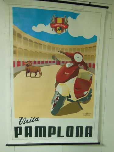 Genuine scooter company model buddy &#039; series pamplona &#039; spain banner 36&#034;x54&#034;