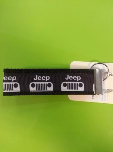 New black on black with white jeep logo key chain mini lanyard free shipping