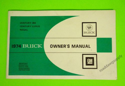 1974 buick century 350 luxus regal owners manual owner&#039;s guide book