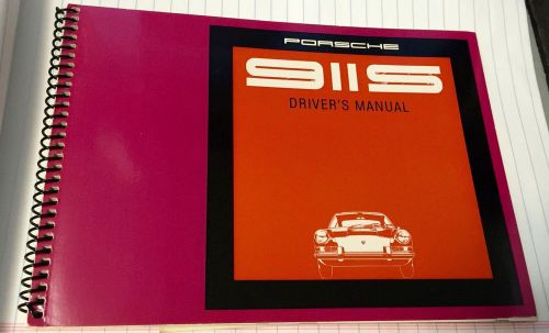 Porsche 911 911s original 1969 drivers manual not a reprint owners manual