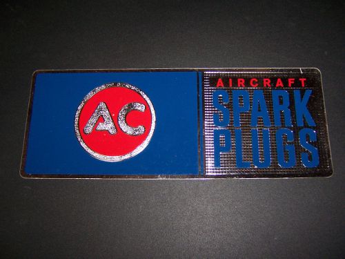 Ac aircraft spark plugs vintage  racing  decal sticker  foil 60s n.o.s