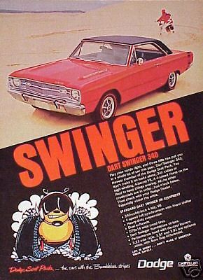 1969 dodge dart swinger 340 original vintage ad red !! cmy store   5+= free ship