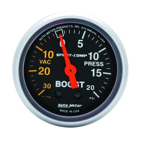 Auto meter 3301 sport-comp; mechanical boost/vacuum gauge