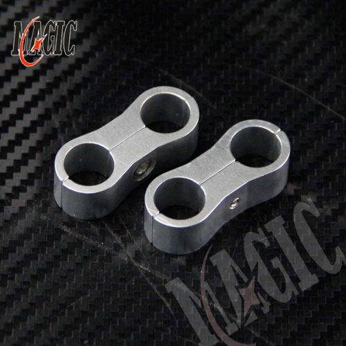 An -6 an6 13.4mm braided hose separator clamp fitting adapter bracket 2pcs sl