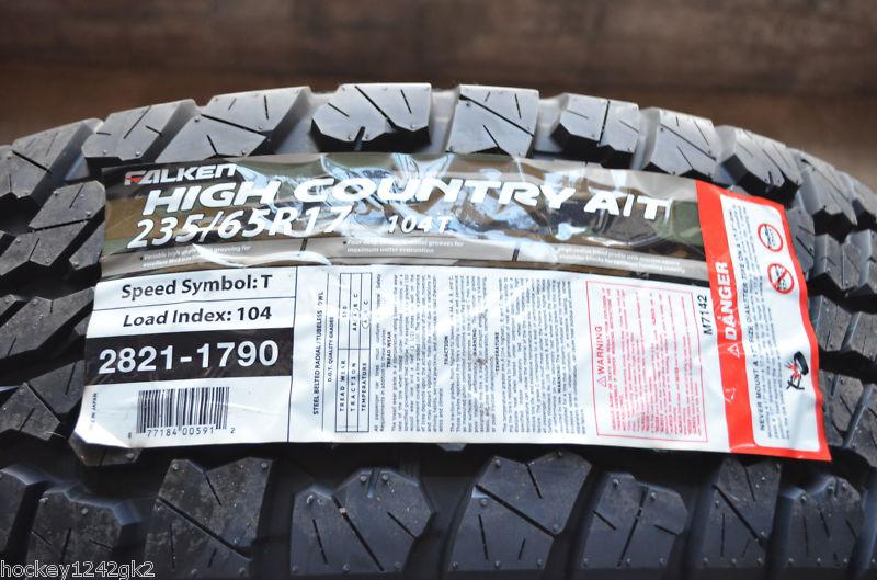 2 new 235 65 17 falken high country a/t tires