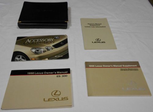 1998 lexus es 300 owner manual 5/pc.set &amp; black premium lexus factory case