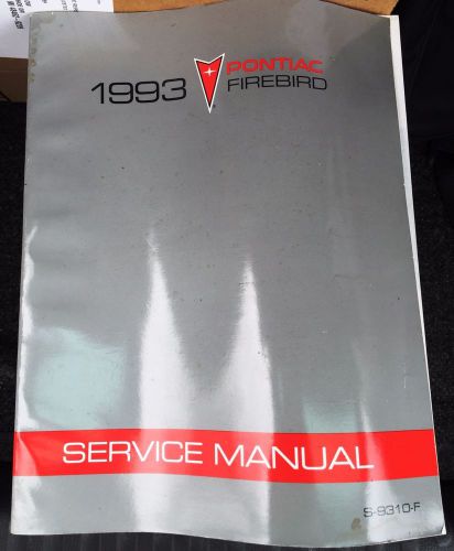 1993 pontiac firebird shop service manual