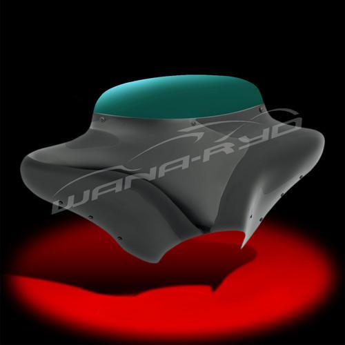 Memphis shades hd 5 inch windshield for memphis shades batwing fairing, teal