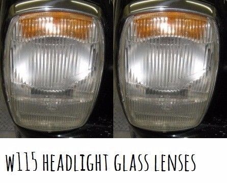 Mercedes benz w114 w115 headlight glass lenses - new 2 pieces