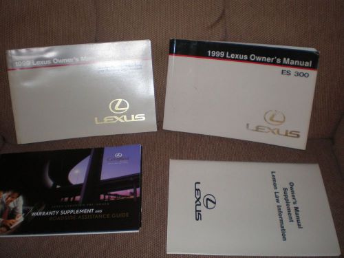 1999 lexus es300 owners manual  with case