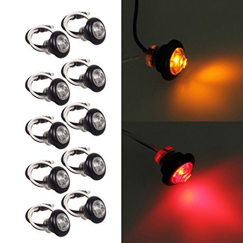 Hawkeye miniature round dual colours truck offroad suv pickup side marker lights