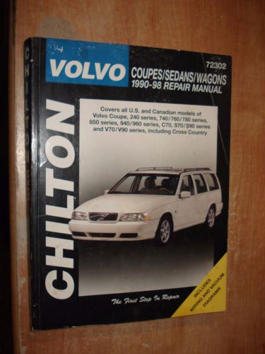 1990-1998 volvo chiltons shop manual service book repair 97 96 95 94 93 92 91