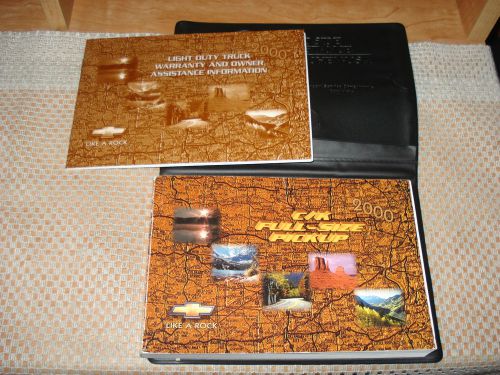 2000 chevy c/k truck owners manual set original glove box books