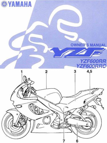 2003 yamaha yzf600 motorcycle owners manual -yzf600rr &amp; yzf600rrc-yamaha-yzf 600