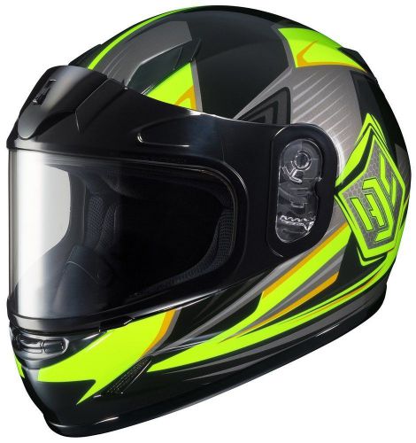 Hjc cl-ysn striker youth snowmobile helmet hi-viz yellow/black