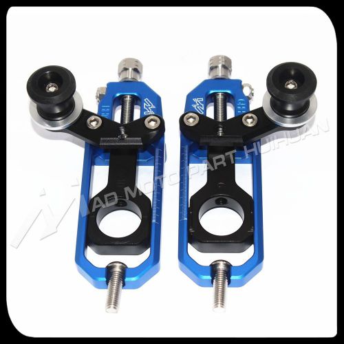 Chain adjuster with paddock bobbin honda cbr1000rr 2008 - 2013 blue&amp;black