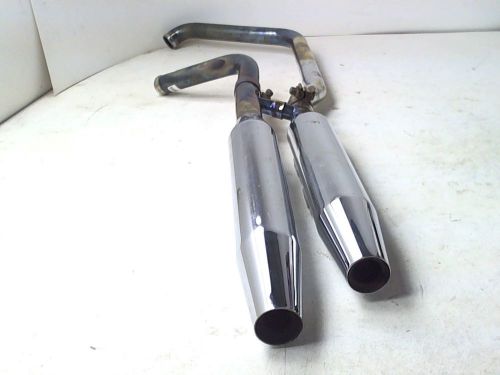 Harley-davidson exhaust muffler system chrome slip-on oem stock 2005-06 softail