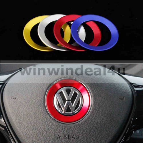 Aluminum alloy steering wheel trim cover sticker decor for vw golf mk7 passat cc