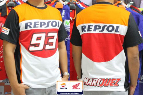 New honda repsol 93 marc marquez riding pit t-shirt motogp m l xl asian sz