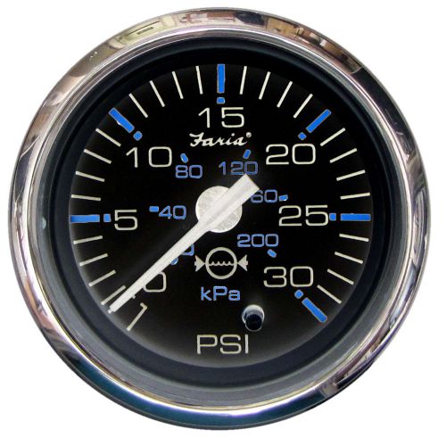 Faria beede 13712 faria chesapeake black ss 2&#034; water pressure gauge kit ...