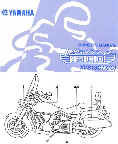 2008 yamaha v-star 1300 tourer motorcycle owners manual -xvs13ctx-vstar 1300