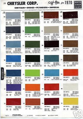 1974 1975 ford truck van pickup 74 75 paint chips msm3