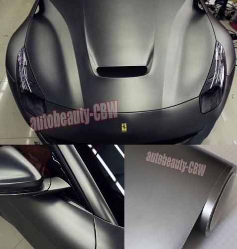 Entire car wrap - metallic matte chrome grey satin vinyl film sticker 50ft x 5ft