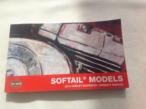 2013 hd softail owners manual -flstf flstfb fxsb flstc fls fxs.  excellent cond